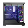 PC korpusas MODECOM Volcano Stellar 5F ATX Midi Tower, grūdintas stiklas, 5 iš anksto sumontuoti ventiliatoriai, USB‑C, palaiko microATX/ATX, maks. GPU 420 mm, CPU aušintuvo aukštis 175 mm