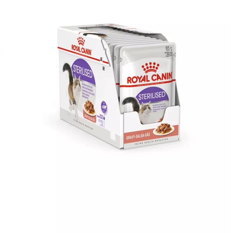ROYAL CANIN FHN Sterilised padaže – drėgnas suaugusių kačių maistas – 12x85g