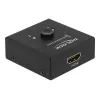 DeLock HDMI 2 į 1 dvikryptis kompaktiškas 4K 60 Hz jungiklis - Mažmeninė dėžutė - Vaizdo/garso jungiklis - 2 x HDMI - Staliniam naudojimui (64072)