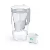 Vandens filtro ąsotis BRITA Glass+1 Maxtra Pro pilkas, 2,4 L bendras / 1,5 L filtruoto, Maxtra Pro PP filtras