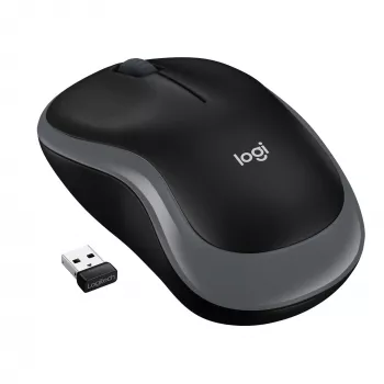 Logitech M185 belaidė optinė pelė, ambidekstrinė, pilka, 910-002238