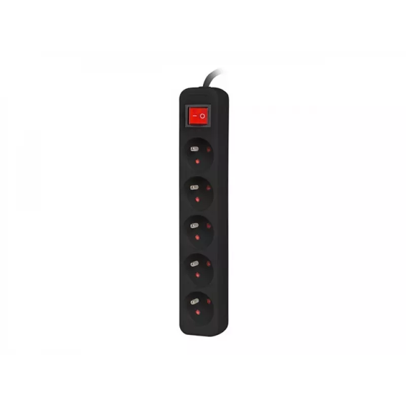 Maitinimo ilgintuvas Lanberg PS1-05E-0300-BK 3 m 5 AC lizdai Vidinis Baltas
