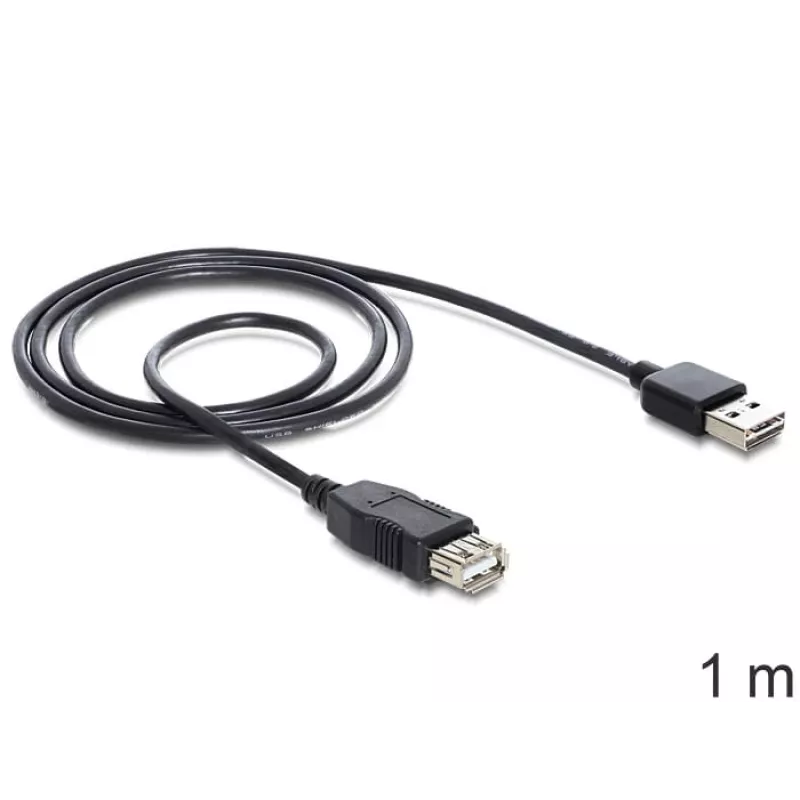 USB laidas DeLOCK EASY-USB 2.0-A 1m Juoda