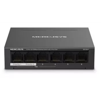 Mercusys 6-Port 10/100Mbps Desktop Switch with 4-Port PoE+