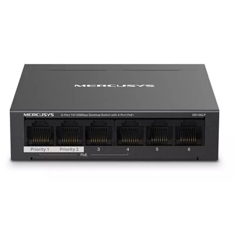 Mercusys 6-Port 10/100Mbps Desktop Switch with 4-Port PoE+