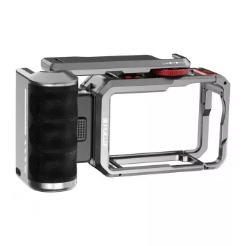 Titaninis išplėtimo narvelis su rankena ir papildomomis Puluz jungtimis, skirtas DJI Osmo Action 6