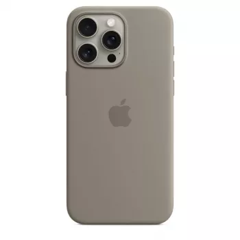 Silikoninis dėklas su „MagSafe“, skirtas „iPhone 15 Pro Max“ – molio spalvos