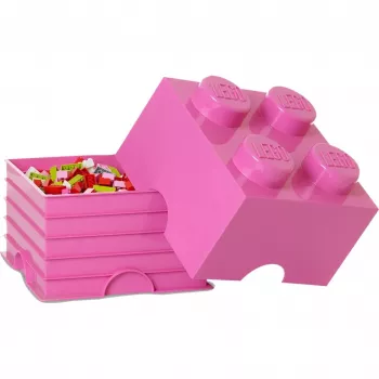 Storage Brick 4 LEGO 40031739 rožinis – plastikinis sukraunamas daiktadėžė smulkiems daiktams