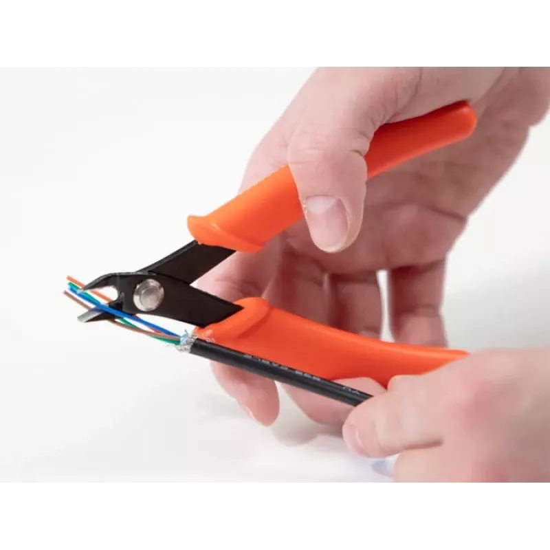 Įstrižosios replės DeLOCK šoninės žnyplės oranžinės 12,7 cm