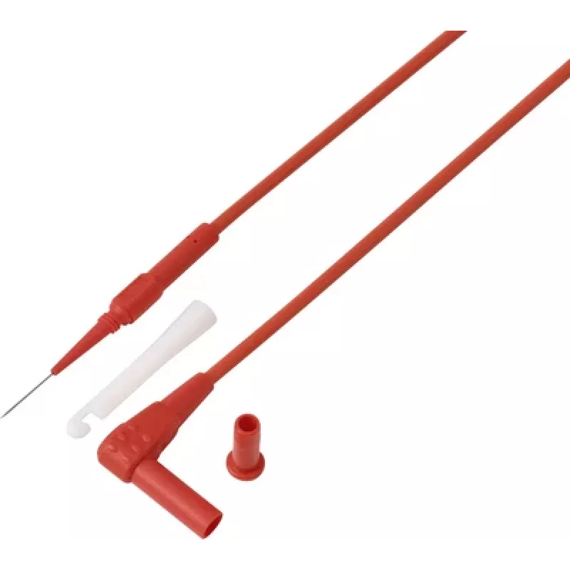 VOLTCRAFT MSL-520 raudonas bandymo laidas, 4 mm kištukas, bandymo adata 0,7 mm, 1,5 m, raudonas, 1 vnt. (VC-17312670)