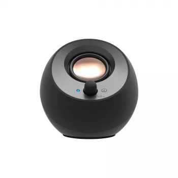 CREATIVE Pebble V3 Minimalistiniai 2.0 USB-C staliniai garsiakalbiai su USB garsu, Clear Dialog patobulinimu, Bluetooth 5.0, 8W RMS ir 16W didžiausia galia, USB-A