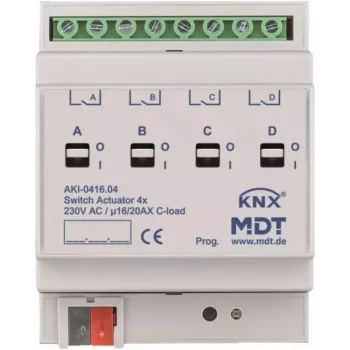MDT AKI-0416.04 perjungimo pavara 4 krypčių 4TE REG 16/20A 230V AC C-Last Industrie 200µF (AKI-0416.04)
