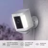 Ring Spotlight Cam Plus Plug-In tinklo stebėjimo kamera, skirta naudoti lauke