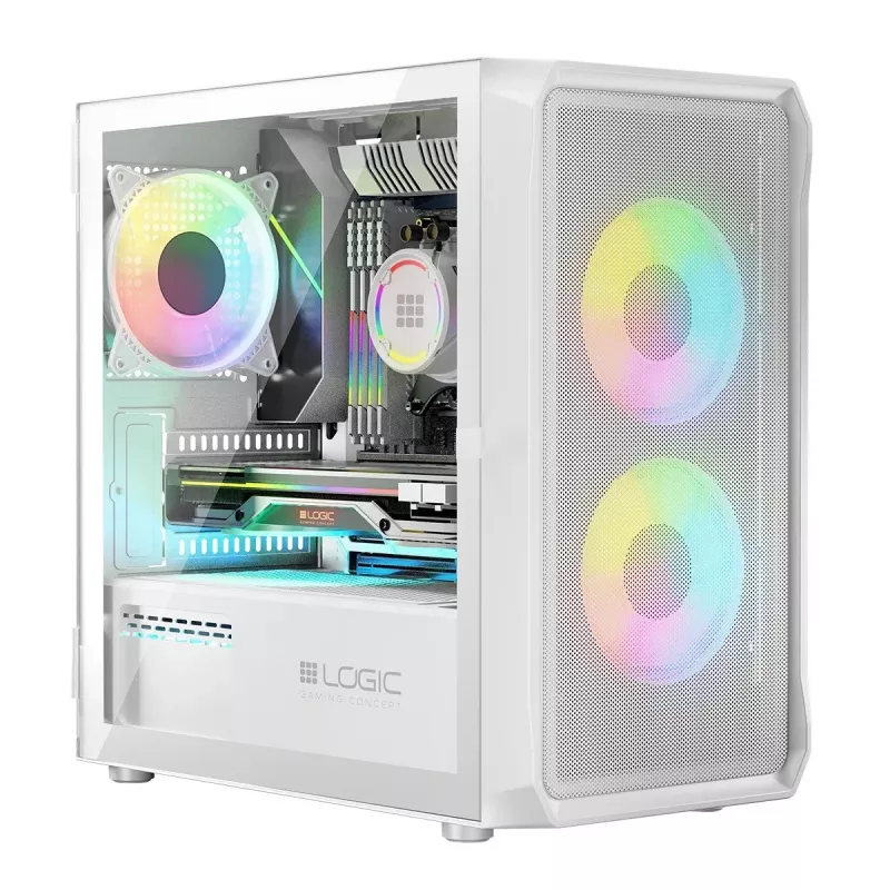 Logic PORTOS ARGB MINI USB 3.0 korpusas baltas
