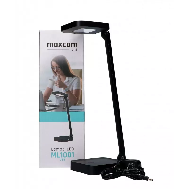 “MaxCom ML1001” USB stalinė lempa, juoda, SMD LED modulis