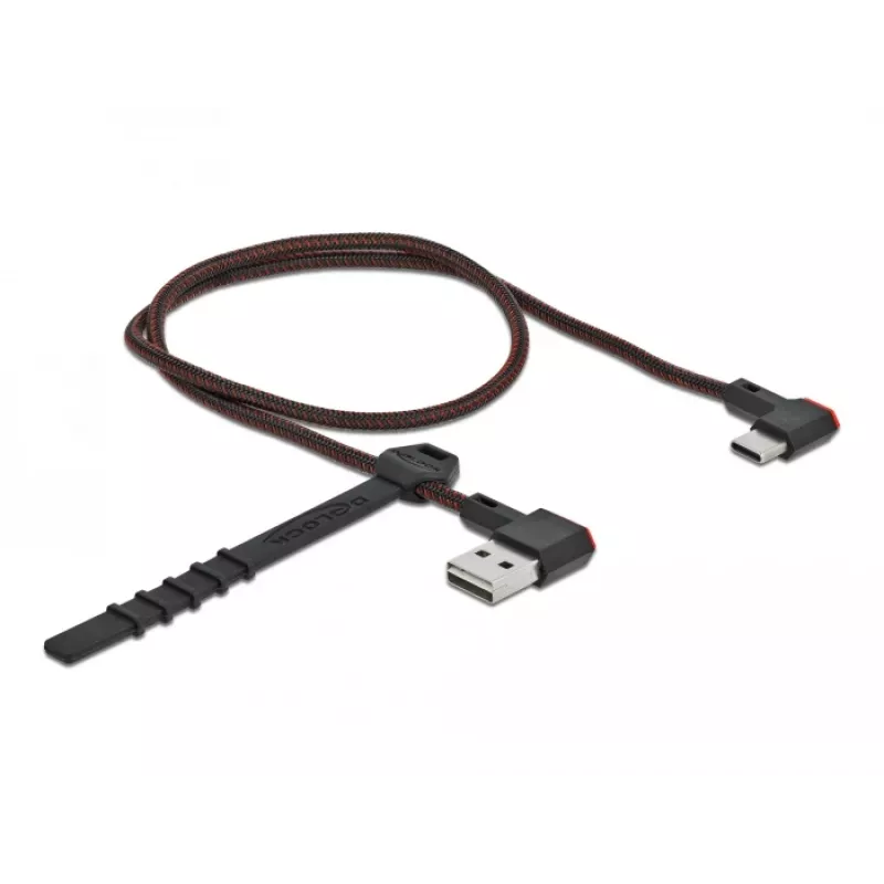 USB laidas DeLOCK EASY-USB 2.0 Type-A kištukas į Type-C kištukas 0,5 m juodas