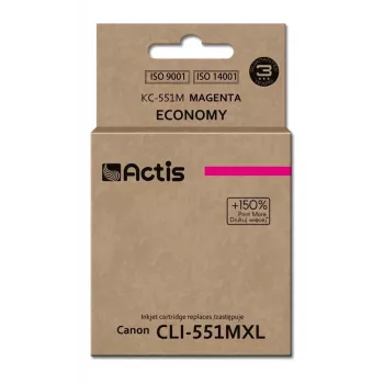 Actis KC-551M rašalas (pakaitalas Canon CLI-551M; standartinis; 12 ml; purpurinis)