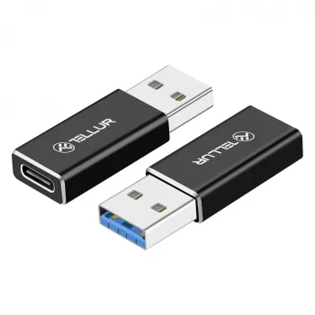 USB-A į USB-C adapteris Tellur TLL155681 — USB 3.0 suderinamumas, duomenų perdavimas iki 5 Gbps