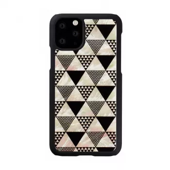Telefono dėklas iKins, skirtas iPhone 11 Pro — juodos piramidės dizainas
