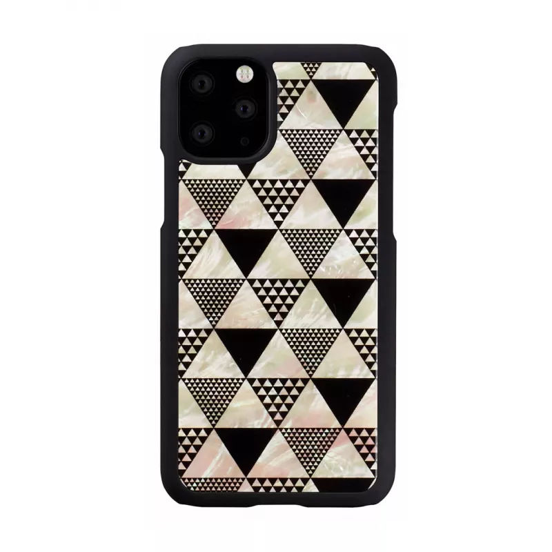 Telefono dėklas iKins, skirtas iPhone 11 Pro — juodos piramidės dizainas