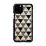 Telefono dėklas iKins, skirtas iPhone 11 Pro — juodos piramidės dizainas