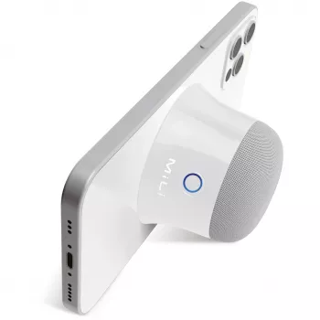 Mono nešiojamas garsiakalbis MILI Ultron 461891 — 3 W RMS, belaidis, integruota 420 mAh baterija, baltas