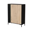 Cama MERCI komoda 100 x 40 x 129 cm juodas/artisan ąžuolas