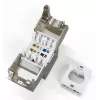 Digitus CAT 6A kompaktiškas „Keystone“ modulis, ekranuotas, montavimas be įrankių, 24 vnt.