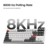 Mechaninė 80% QWERTY klaviatūra Keychron Q3 Ultra 8K – Bluetooth ir laidinė, RGB apšvietimas, juoda