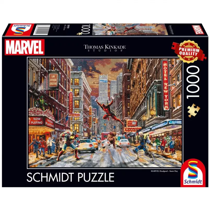 Thomas Kinkade Studios: Marvel - Deadpool, Snow Day, Puzzle 1000 dalių