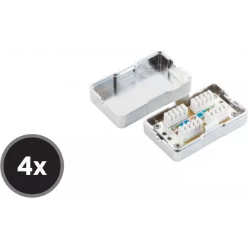 Tinklo jungiamoji dėžutė Cat6 ShiverPeaks BS75001-SET4