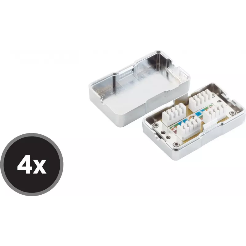 Tinklo jungiamoji dėžutė Cat6 ShiverPeaks BS75001-SET4