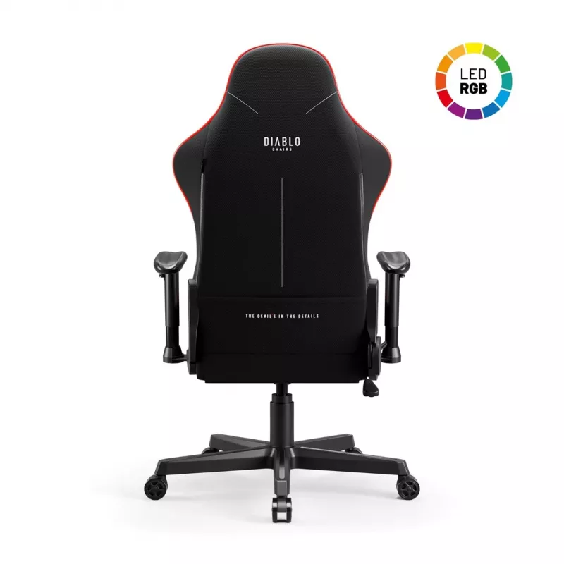 Žaidimų kėdė Diablo X-Starter Juoda LED — Diablo X-Starter žaidimų kėdė su integruotu LED apšvietimu