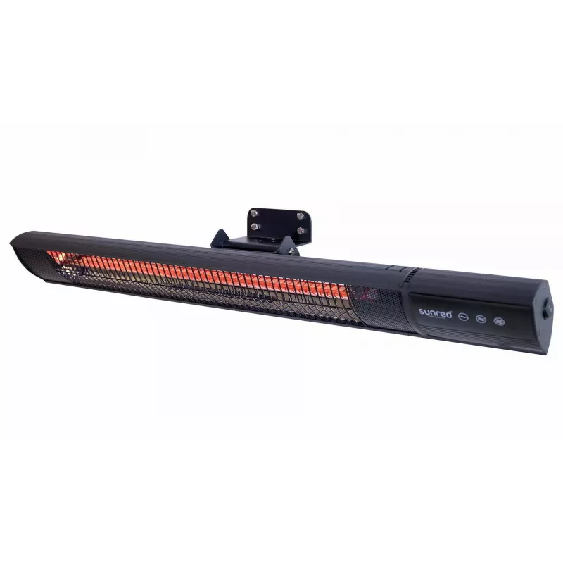 Infraraudonųjų spindulių šildytuvas SUNRED RD-DARK-25, 2500 W, montuojamas ant sienos, IP55, juodas