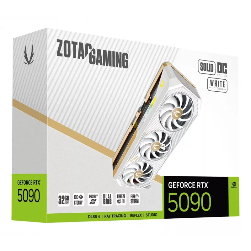 ZOTAC GAMING GeForce RTX 5090 SOLID OC Balta 32GB GDDR7