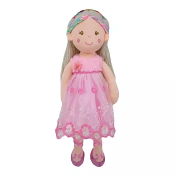 TULILO Kornelia skudurinė lėlė 50 cm – minkštas medžiaginis žaislas, 50 cm aukštis