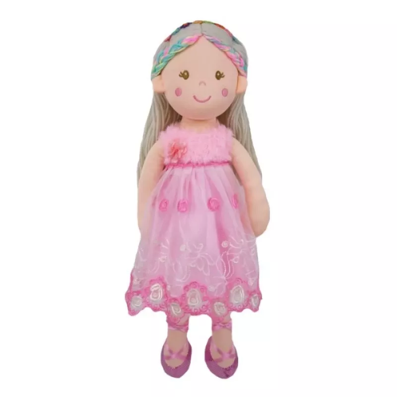 TULILO Kornelia skudurinė lėlė 50 cm – minkštas medžiaginis žaislas, 50 cm aukštis