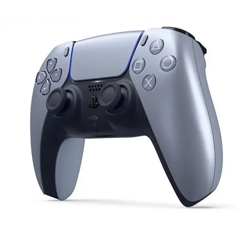 Belaidis žaidimų pultas Sony DualSense, skirtas PlayStation 5 — įmontuota ličio jonų baterija, giroskopas, haptinė vibracija, garsiakalbis, 3,5 mm lizdas, sidabrinis