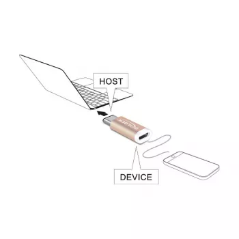 Laido jungties adapteris DeLOCK 65677 USB 2.0-C į Micro-B