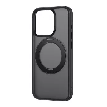 Telefono dėklas su stovu Baseus SkyRing 360° skirtas iP 15 + grūdintas stiklas ir valymo rinkinys (juodas)