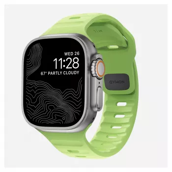 Band Nomad Sport Band šviesiai žalia guma — plotis 21,5 mm, riešas 160–195 mm