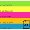 Spalvotas neoninis popierius Double A, 75g, A4, 100 lapų, Rainbow 4, 5 neoninės spalvos