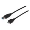 ASSMANN SuperSpeed USB 3.0 kabelis, USB A kištukas Micro USB B kištukas, Cu AWG 28, 2x ekranuotas, ilgis 1,0 m (AK-300116-010-S)