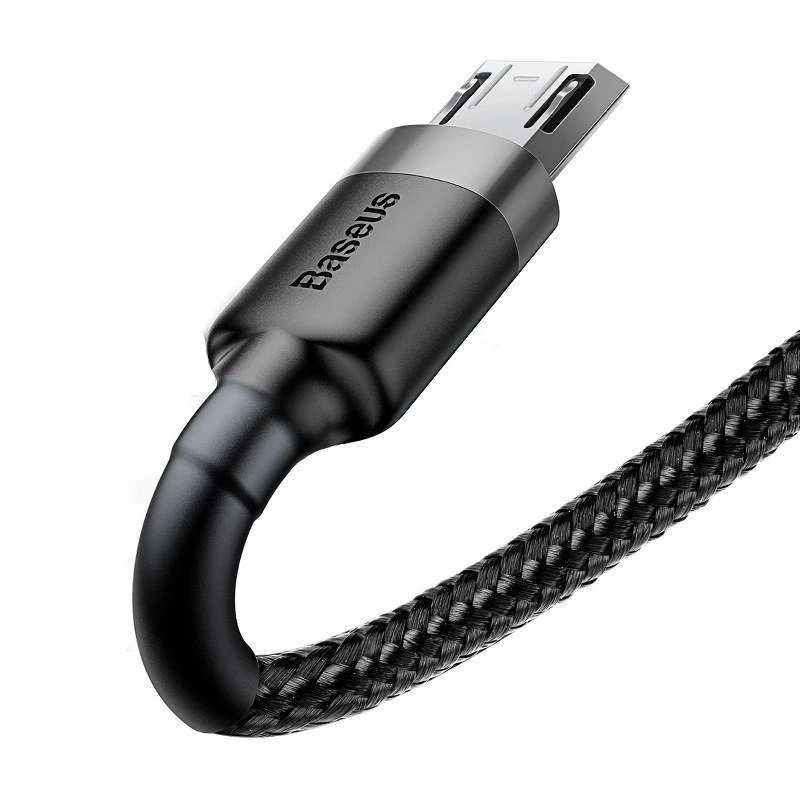Baseus Cafule 2.4A 1 m Micro USB laidas (pilkas/juodas)