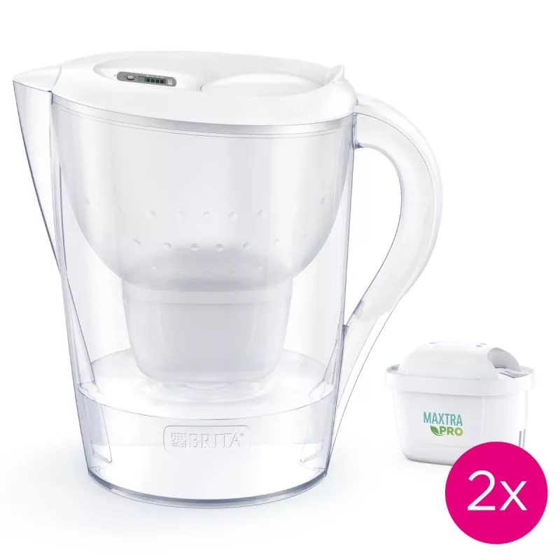 Vandens filtro ąsotis BRITA Marella XL su 3,5 L talpa ir 2 Maxtra+ Pro kasetėmis