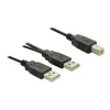 USB laidas DeLOCK USB-B/USB-A laidas 1 m juodas