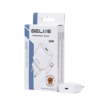 Įkroviklis 30W USB-C Beline Beli02177 baltas su USB-C laidu