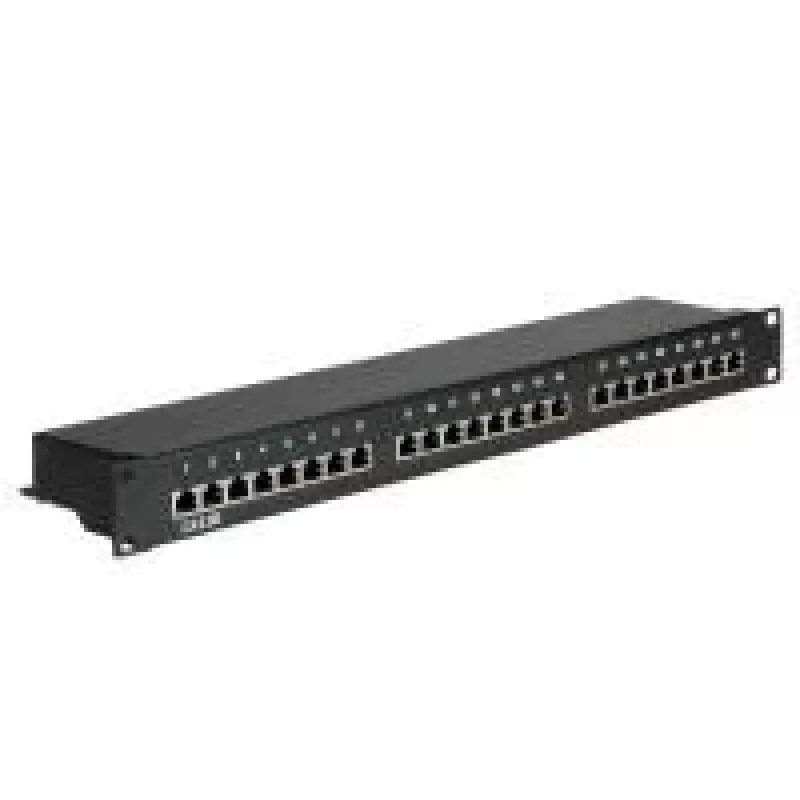 Patch Panel VALUE Cat.5e 24 prievadų STP juodas