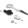 DeLOCK RJ45 modulinis kištukas Cat.6A užrakinamas 10 vnt. rinkinys Juodas Metalinis Vyriškas