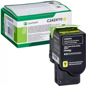 Lexmark C242XY0 dažų kasetė 3000 puslapių Geltona
